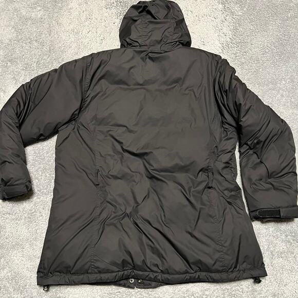 Lands End Coat Womens Large Petite Black Down Hooded Winter Jacket - Picture 3 of 8